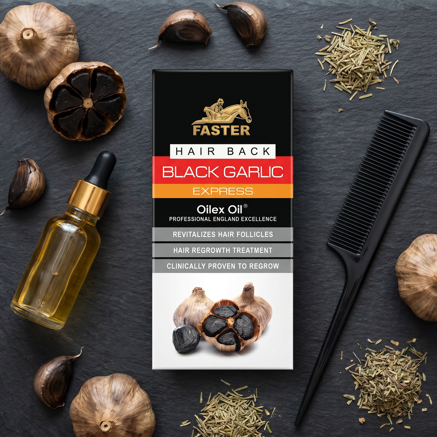 Faster Hair Back Black Garlic Express Oilex Oil 100ml